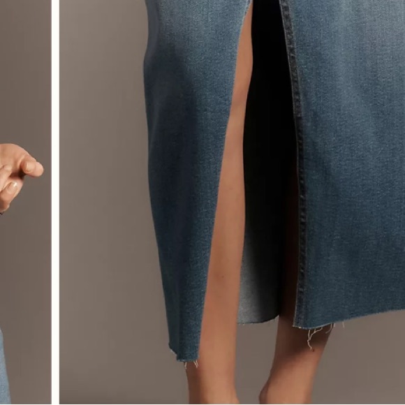 Anthropologie , The Madi Strapless Denim Midi Dress by Pilcro, Md ,EUC - Picture 4 of 14